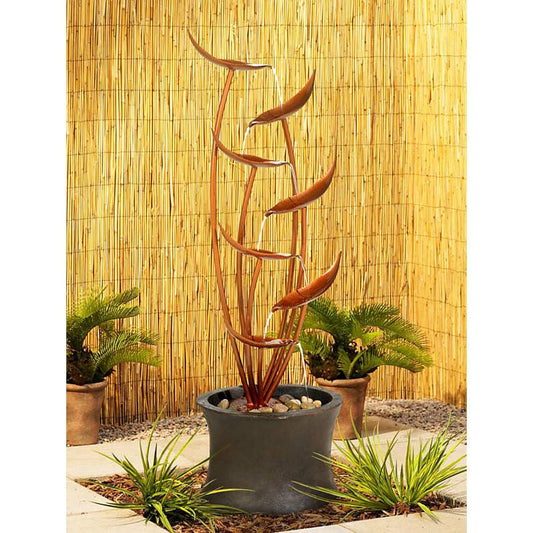 Lamps Plus Tiered Copper Leaves Indoor Outdoor 41" High Fountain
