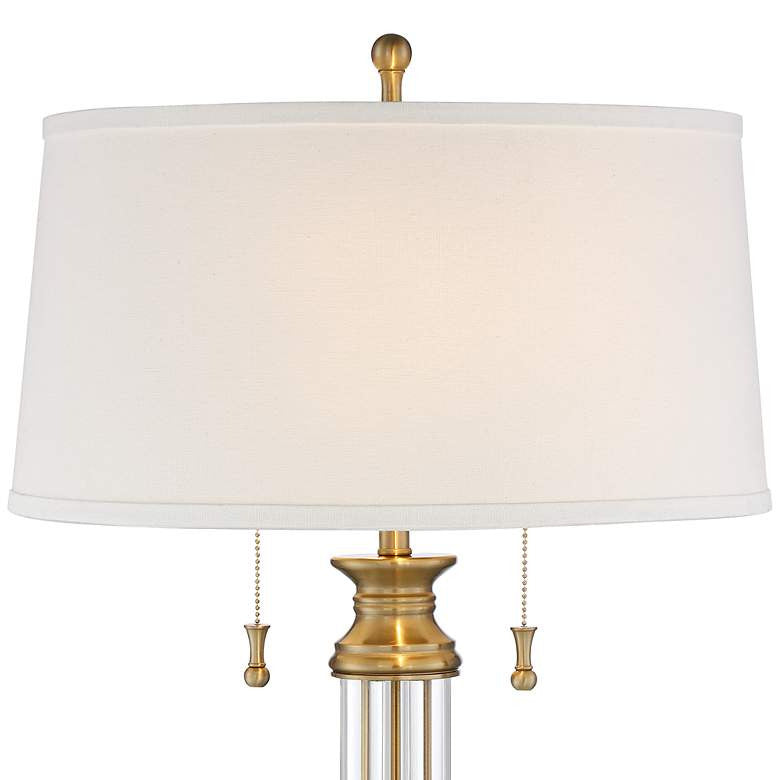 Lamps Plus Vienna Full Spectrum Rolland 30" Brass and Glass Column Table Lamp